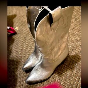 Silver boots